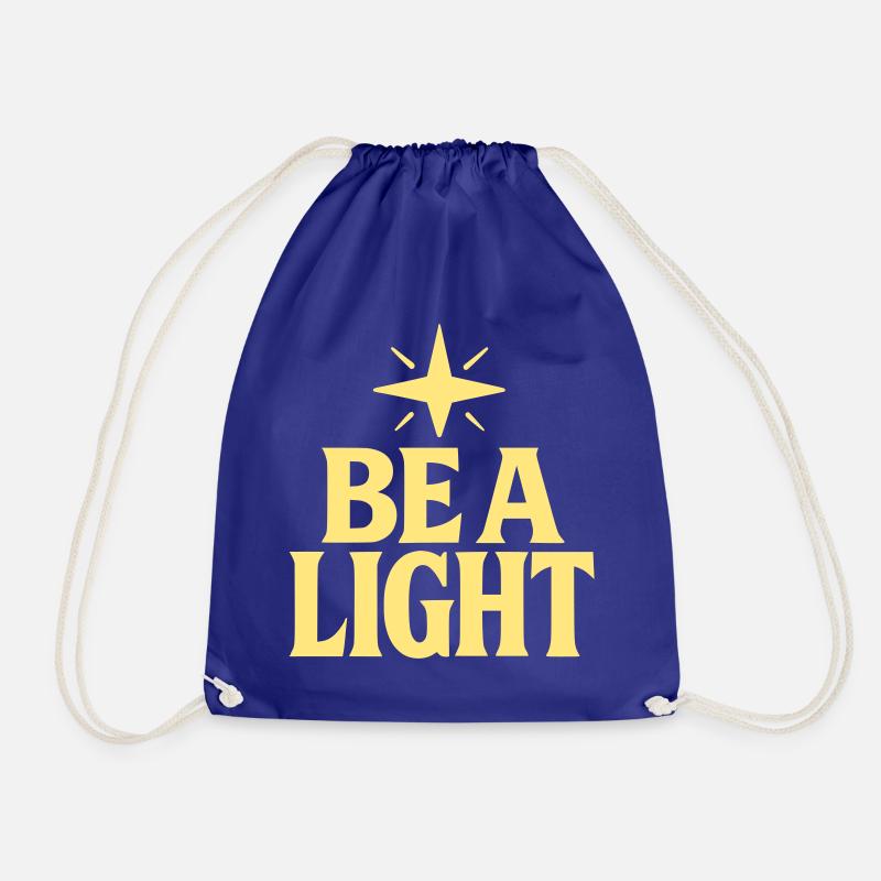 Be a light Slogan mit Stern - Turnbeutel - Königsblau