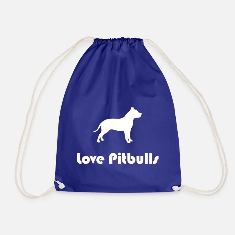 love pitbulls - Turnbeutel - Königsblau