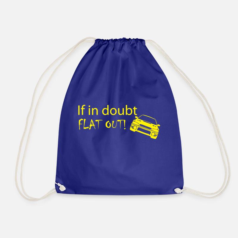 if in doubt "FLAT OUT" - Drawstring Bag - royal blue