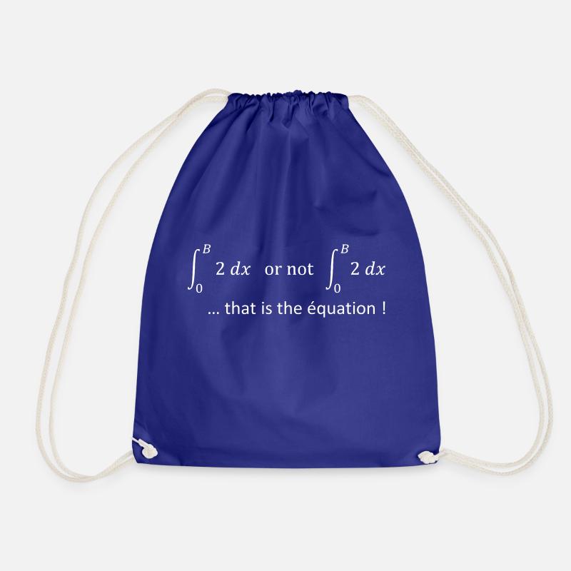 to_be_or_not_to_be_humour_maths - Drawstring Bag - royal blue