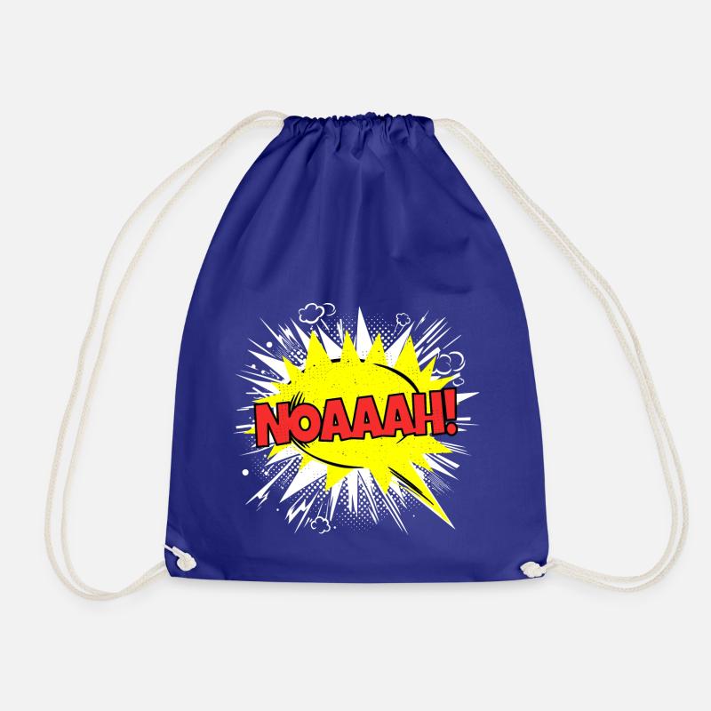 Noah Name Funny Speech Bubble Noaaah! - Drawstring Bag - royal blue