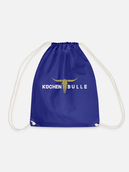 Küchenbulle weiss gold - Turnbeutel - Königsblau