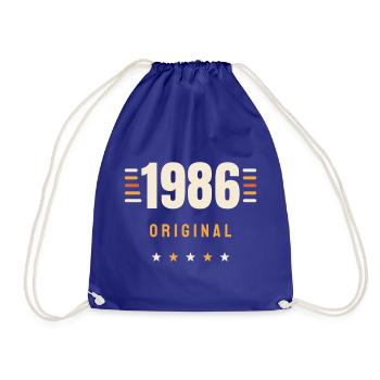 Cadeau original rétro rétro de 40 ans 1986 - Sac de sport léger - bleu roi - Devant