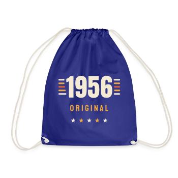 1956 Original Jahrgang Retro 70. Geburtstag Gesche - Turnbeutel - Königsblau - Vorne