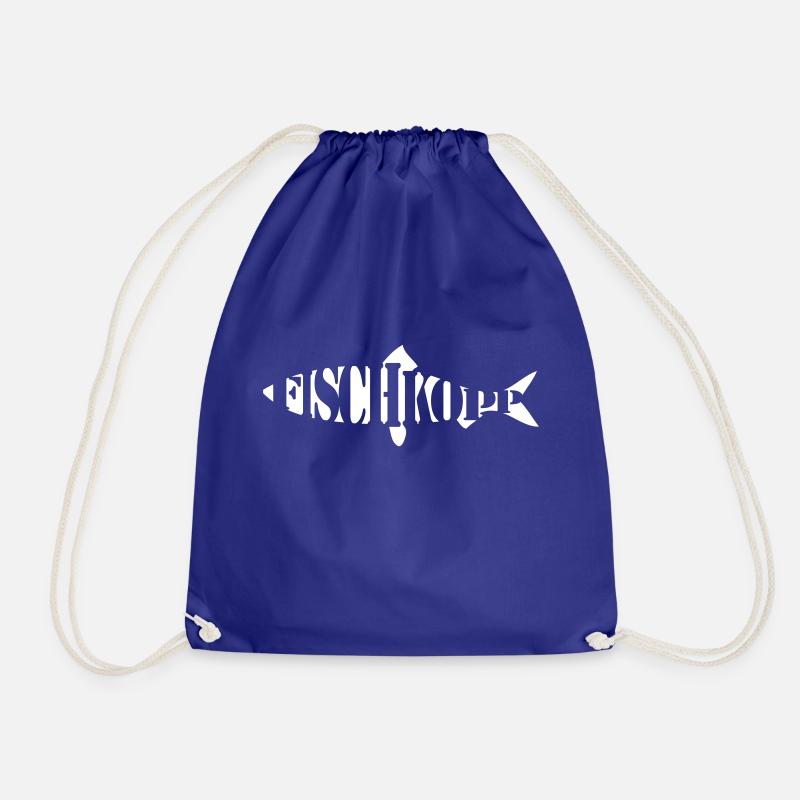 fish kopp - Drawstring Bag - royal blue