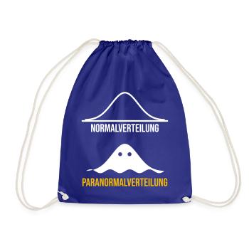 Paranormalverteilung Statistik - Turnbeutel - Königsblau - Vorne