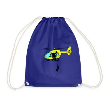 Hubschrauber Helikopter Helicopter Pilot Spotter - Turnbeutel - Königsblau - Vorne