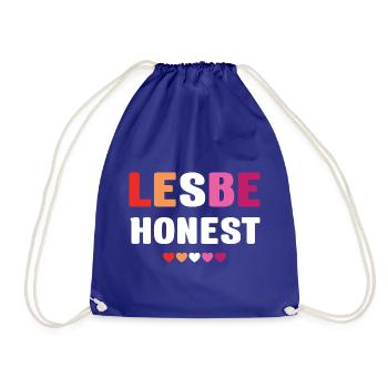 LGBTQ Pride Month - Lesbe Honest - Drawstring Bag - royal blue - Front