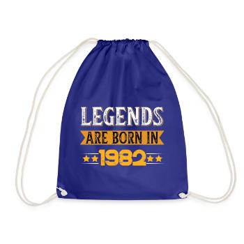 Birthday born in 1982 - Drawstring Bag - royal blue - Front