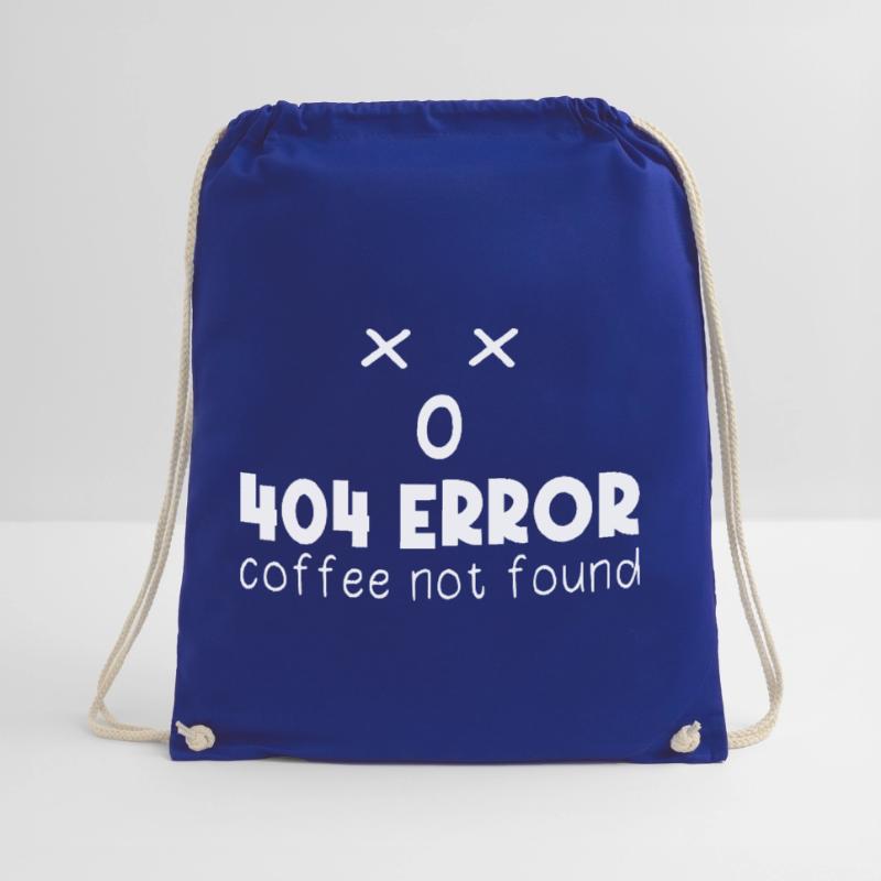 404 Error Coffee not found Programming funny Turnbeutel