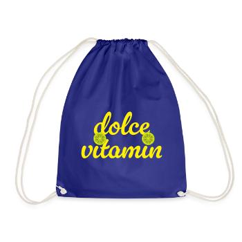 Dolce Vita Vitamin C Limette cool Quotes Sommer  - Turnbeutel - Königsblau - Vorne