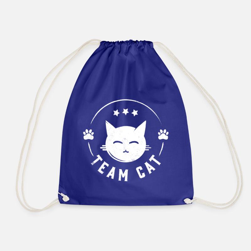 Team Cat - Cat - Drawstring Bag - royal blue