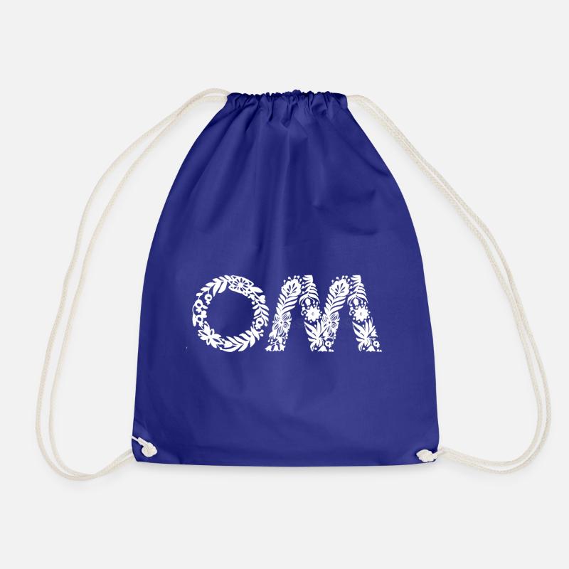 Om - Drawstring Bag - royal blue