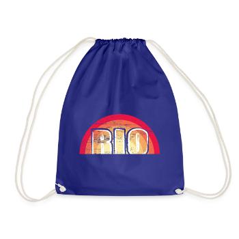 Rio logo Vintage Sunset - Drawstring Bag - royal blue - Front