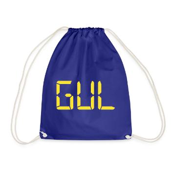 Gelb – LCD - Turnbeutel - Königsblau - Vorne