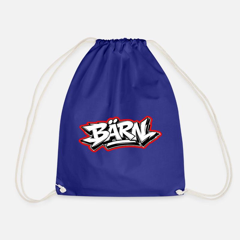 Bern Graffiti - Drawstring Bag - royal blue