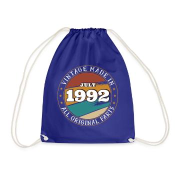 Juli 1992 - 30. Geburtstag Geschenk. Awesome. - Turnbeutel - Königsblau - Vorne