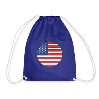Patriotischer Dada Daddy Dad Bruh 4. Juli USA-Flagge - Turnbeutel - Königsblau - Vorne