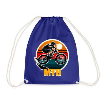 MTB Bike - Drawstring Bag - royal blue - Front