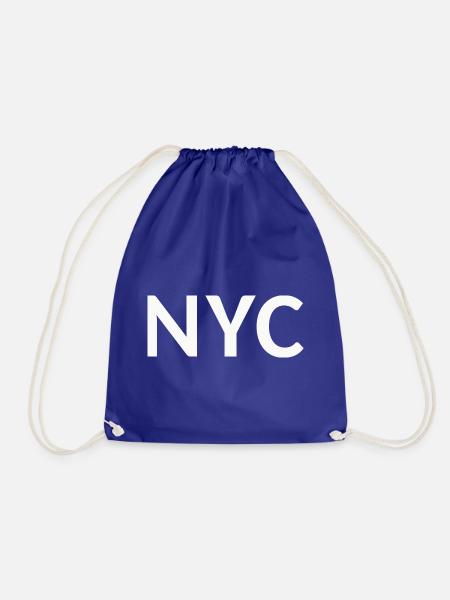 NYC Schriftzug - Turnbeutel - Königsblau
