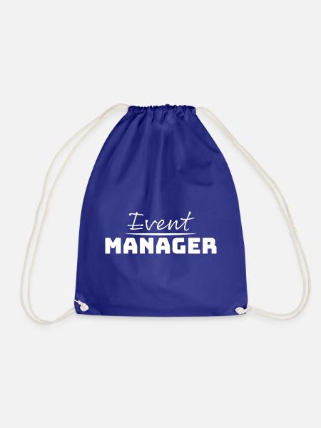 Tshirt fuer Event Manager white - Turnbeutel - Königsblau