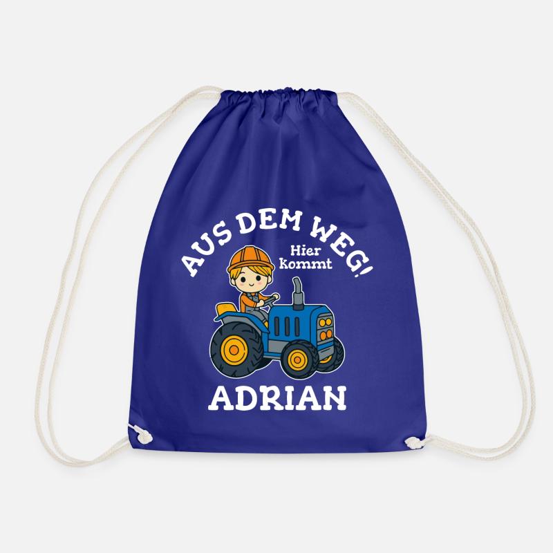 Adrian Vorname Traktor - Turnbeutel - Königsblau