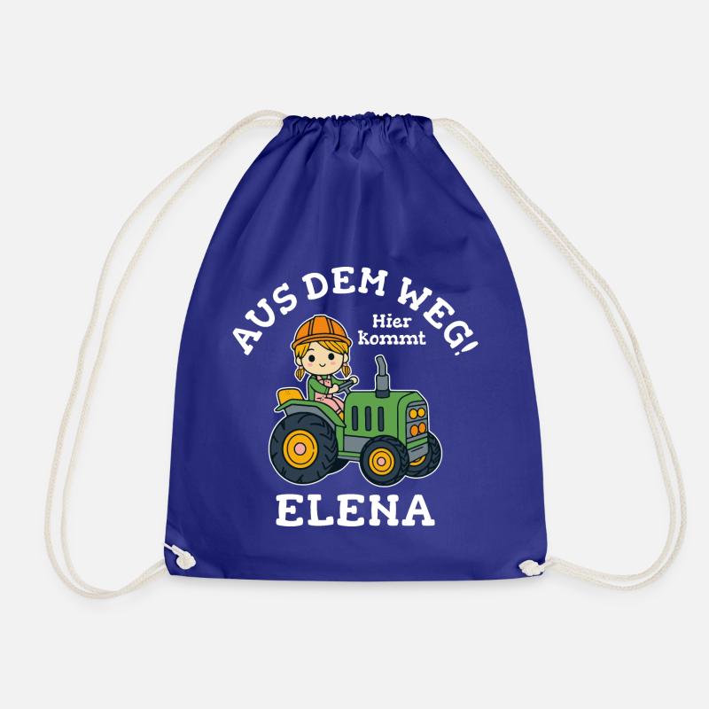 Elena Name Traktor - Turnbeutel - Königsblau