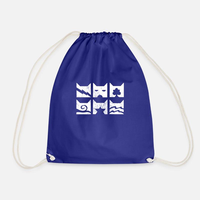 Clans: Thunderclan, Thunderclan, Warrior, Cats, Firestar - Drawstring Bag - royal blue