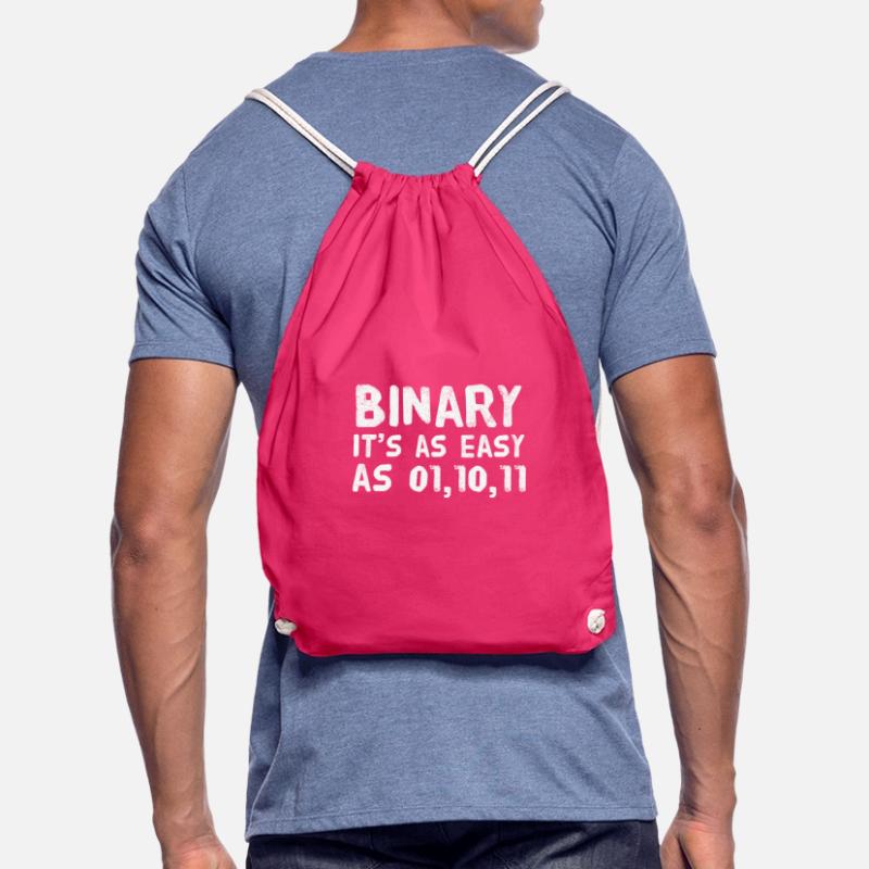 Computer scientist coder binary binary funny saying Drawstring Bag