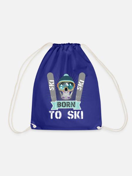 Wintersport Skifahrer Skifahren Born to Ski - Turnbeutel - Königsblau