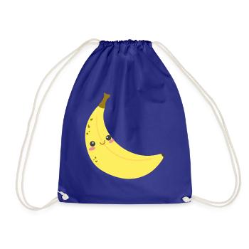 Happy Banane optimal für Kinder - Turnbeutel - Königsblau - Vorne