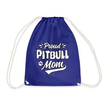 Maman Pitbull fière - Sac de sport léger - bleu roi - Devant