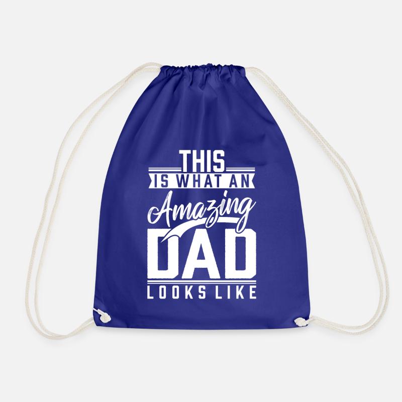 Father Dad Daddy Dad saying gift idea - Drawstring Bag - royal blue