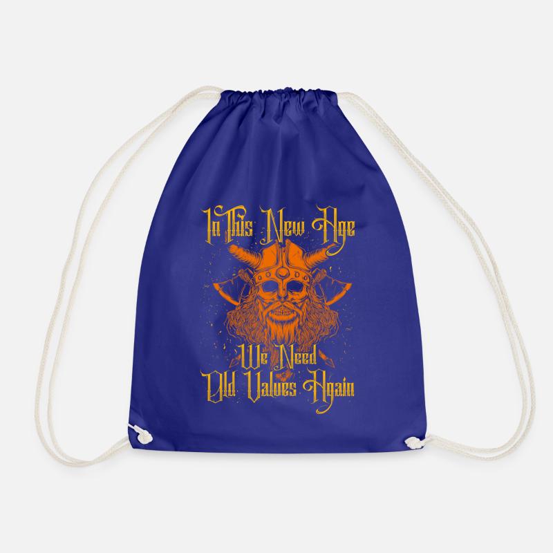In this new age we need old values again - Drawstring Bag - royal blue