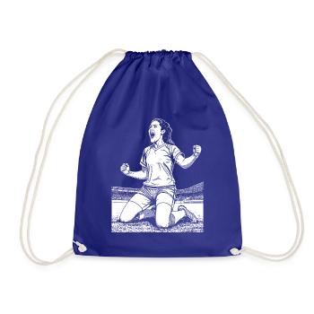 Footballer's shirt: midfielder with a view - Drawstring Bag - royal blue - Front