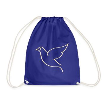 Illustration de colombe minimaliste et élégante - Sac de sport léger - bleu roi - Devant
