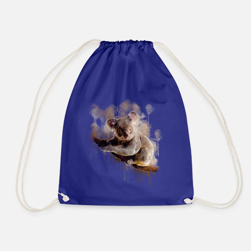 Koala bear australia gift shirt - Drawstring Bag - royal blue