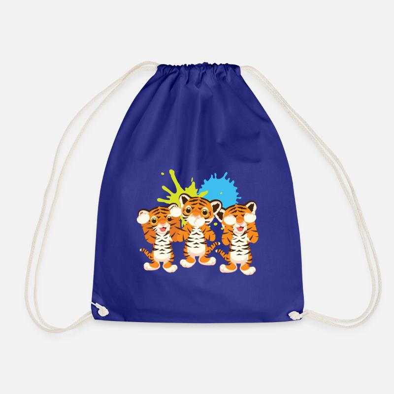 tiger - Turnbeutel - Königsblau