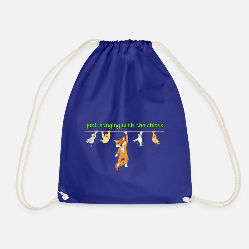 Fuchs Huhn Witzig Geschenk Shirt - Turnbeutel - Königsblau