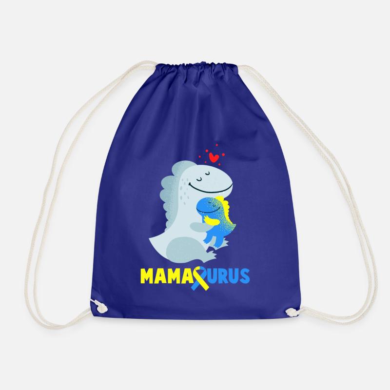 Down Syndrom Mamasaurus Dino Geschenk - Turnbeutel - Königsblau