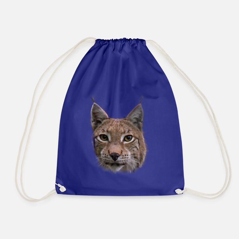 Luchs Design Luchse Wildkatzen Geschenk - Turnbeutel - Königsblau