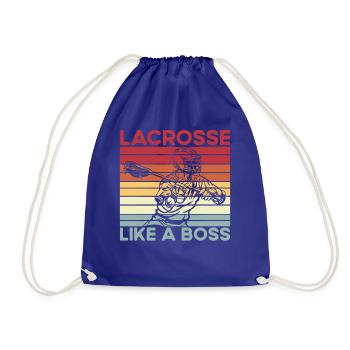 Lacrosse like a Boss - Turnbeutel - Königsblau - Vorne