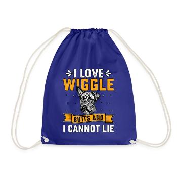 I love wiggle butts and I cannot lie - Drawstring Bag - royal blue - Front