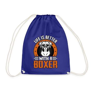 La vie est meilleure avec un boxeur - Sac de sport léger - bleu roi - Devant