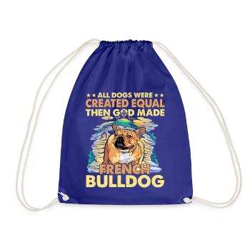 Langage drôle de bouledogue français - Sac de sport léger - bleu roi - Devant