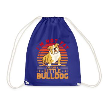 I'm not fat I'm just a little bulldog - Drawstring Bag - royal blue - Front