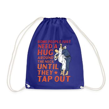 Brazilian Jiu-Jitsu BJJ - Drawstring Bag - royal blue - Front