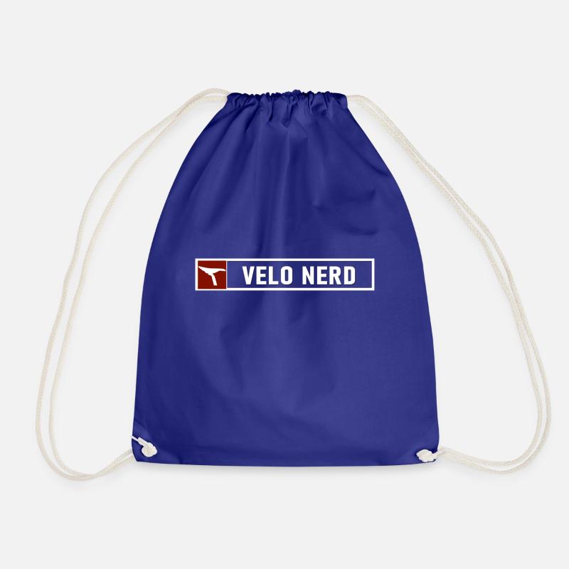 velo nerd - Drawstring Bag - royal blue