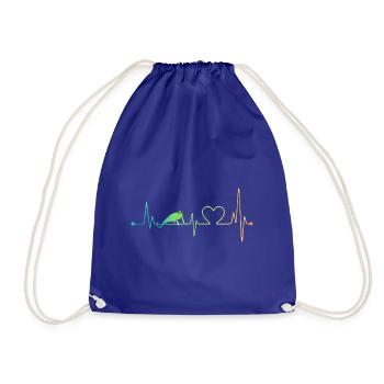 Chameleon Heartbeat - Drawstring Bag - royal blue - Front