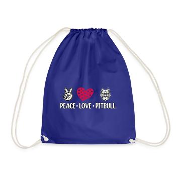 Paix amour pitbull - Sac de sport léger - bleu roi - Devant